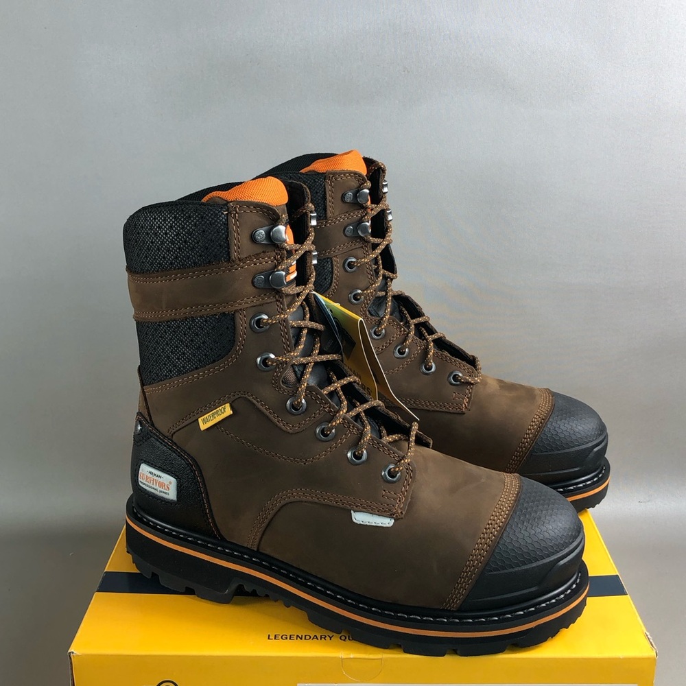 Herman Survivors Men's Work Boots With Durable Lace-Up Safety Boots Size 11